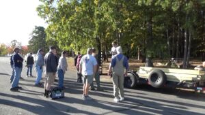 volunteers-skidoo crates-fish-structures-greers-ferry-lake