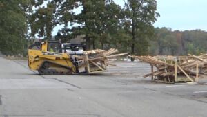 hauling-skidoo crates-fish-structures-greers-ferry-lake-walleye-club