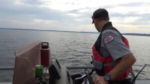 ready-to-unload-skidoo crates-fish-structures-greers-ferry-lake-walleye-club